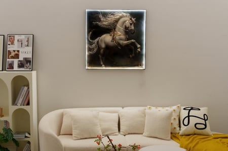 لوحة خيول باضاءه LED 80CM*80CM