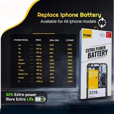 بطارية ايفون 8 بلس ماركة OTOMAT