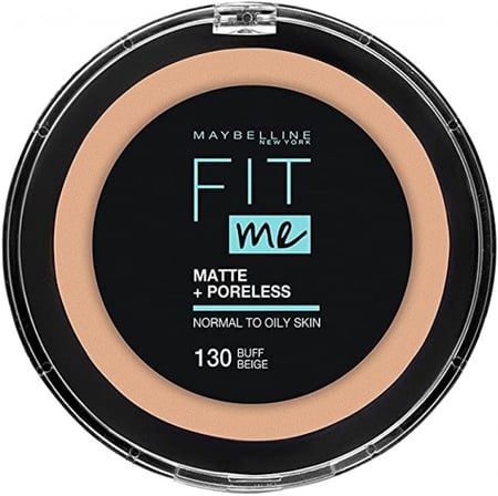 بودرة الوجه من ميبيلين نيويورك فيت مي غير  من المسام ، 130 لامعة وخالية