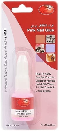 غراء للاظافر وردي من زينتي