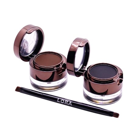 مصحح حواجب بني+اسود , بودرة+جل لورا