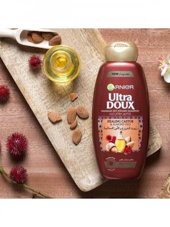 غارنييه شامبو زيت ألترا دوكس بخلاصة اللوز والخروع 200مل