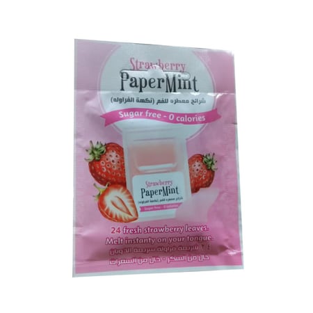 بيبرمينتس شرائح معطرة للفم فراولة 24 قطعة