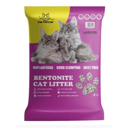 Cat Partnerرمل  25 لتر لافندر