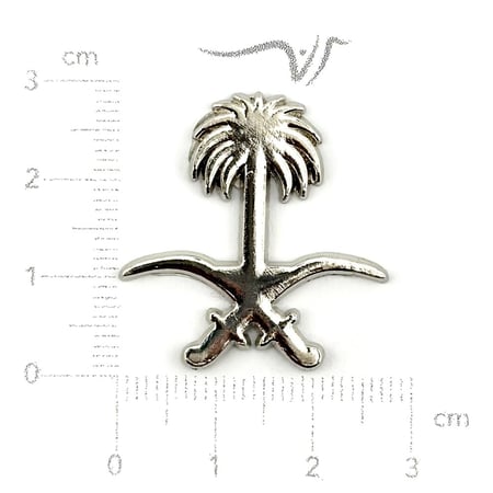 استيكر حديد سيفين ونخلة فضي