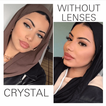 عدسة لاصقة لون crystal