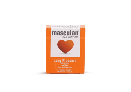 ماسكولان واقي ذكري متعة اطول 3 حبات