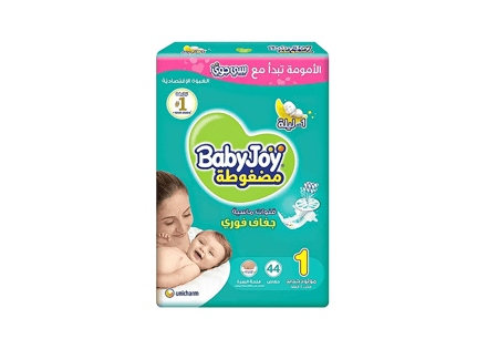 بيبي جوي حفاضات اطفال رقم 1 مواليد عدد 44 حبة