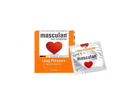 ماسكولان واقي ذكري متعة اطول 3 حبات