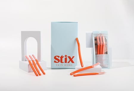 شفرة إزالة شعر الوجه الدقيقة Stix Skin Hero – حلاقة آمنة وناعمة للبشرة الحساسة 3 حبات