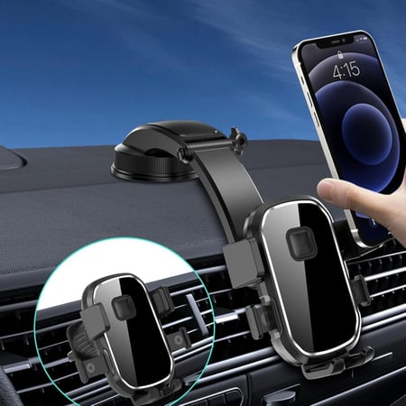 حامل جوال للسيارة بقاعدة شفط قوية