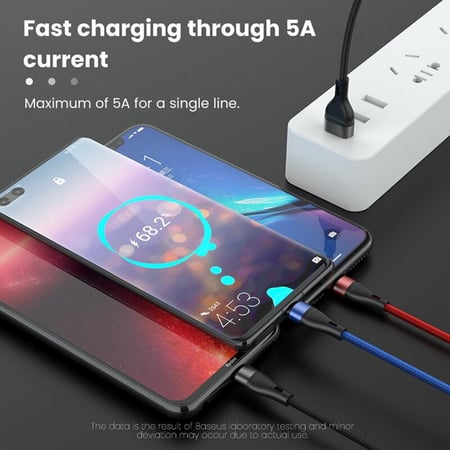 كابل شحن سريع 3 في 1,سلك تايب سي شحن سريع,كابل الشحن السريع كابل شحن