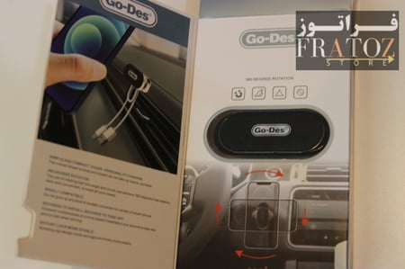 حامل الجوال المغناطيسي طويل دوران 360 متعدد الاستخدامات