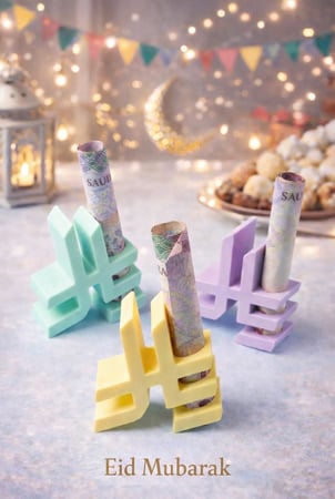 حامل عيدية رمز الريال – تصميم مبتكر