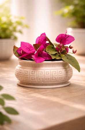 فازة نباتات بشكل زخارف