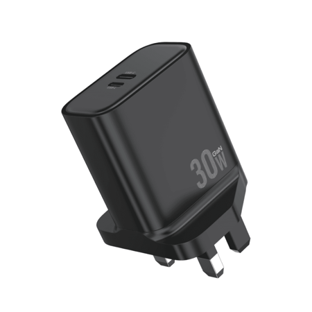 شاحن جداري  منفذ ايفون و تايب سي 30 واط