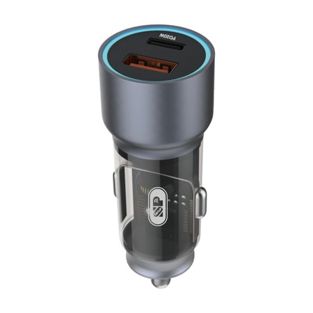 شاحن سيارة سريع بمنفذين PD - USB 38W