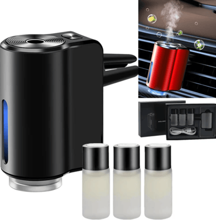 فواحة و معطر سيارة ذكي مع 3 عبوات زيوت عطرية