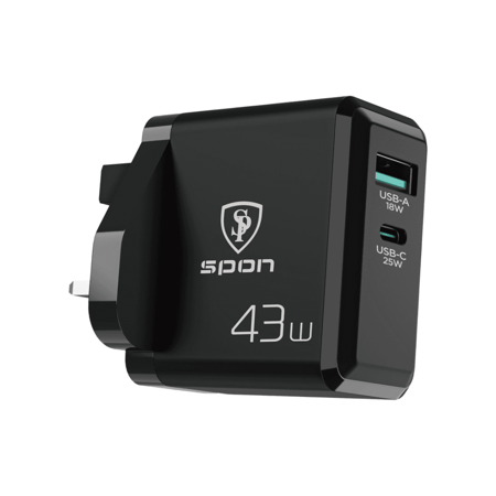 شاحن جداري ذكي فائق السرعة (43W)