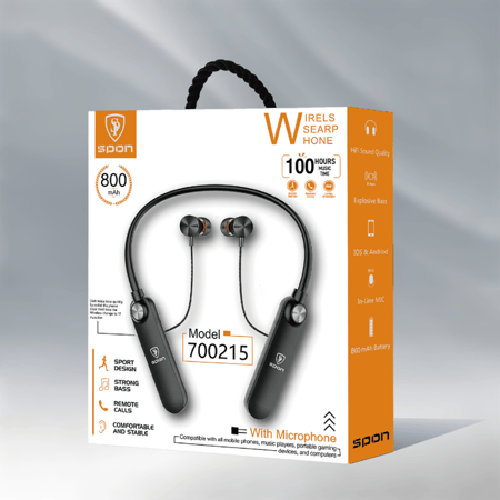 سماعة بلوتوث رياضية ماركة spon مدى اتصال 10 متر