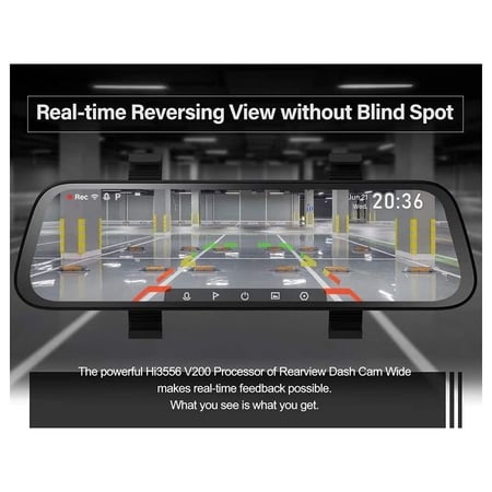 كاميرا سيارة داش كام أماميه وخلفيه 9.66 Inch