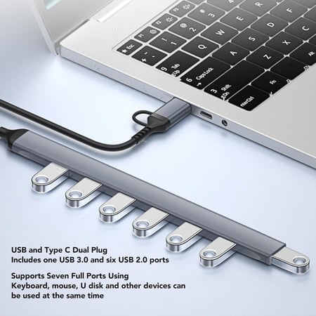 تحويلة تايب سي  USB  للجوال واللابتوب 7 في 2