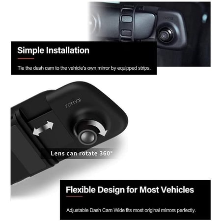 كاميرا سيارة داش كام أماميه وخلفيه 9.66 Inch