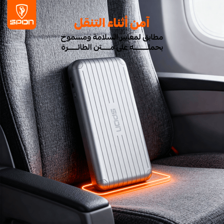 باور بانك SPON اللاسلكي بقوة 22.5 واط وسعة 10,000 مللي أمبير