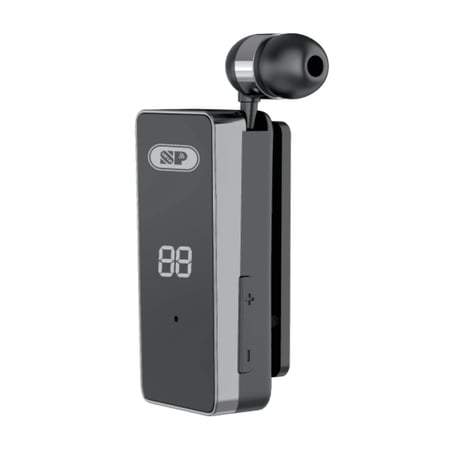 سماعة اذن لاسلكية قابلة للسحب  مع ميكروفون مناسبة للعمل والتمارين والقيادة