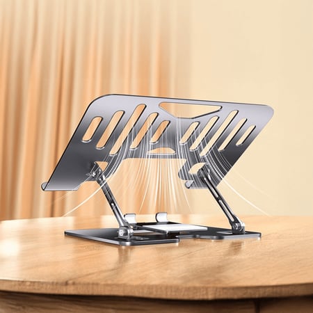 حامل لاب توب قابل للتعديل مصنوع من خليط معدني من الالومنيوم و قابل للطي