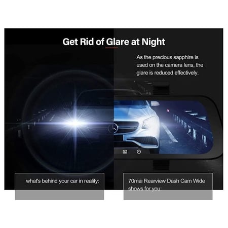 كاميرا سيارة داش كام أماميه وخلفيه 9.66 Inch