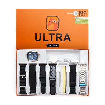 ساعة ULTRA مع 7 اساور ملونة
