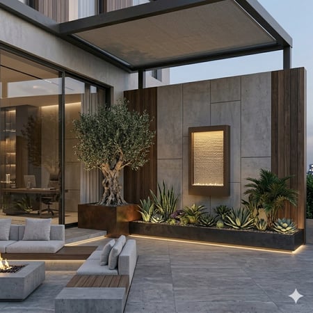 شلال جداري وسط - 95x65 سم