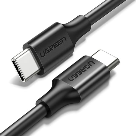 سلك شاحن يوجرين 60 واط من USB-C إلى USB-C بطول 1م -ابيض