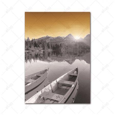 منظر طبيعي لقارب غروب الشمس