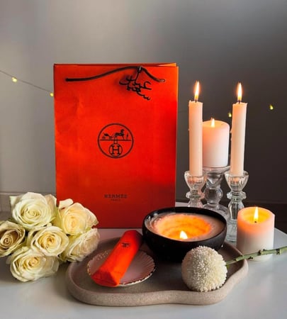 عطر ايرمز Hermes حجم 15 مل  Un Jardin Sur Le Toit  مع حامي قماشي والكيس