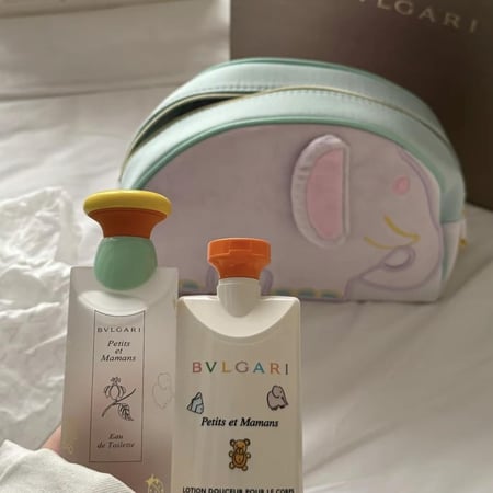 أفخم هديه ولاده طقم بولغري اطفال عطر 100 مل ولوشن 75 مل مع شنطه وكيس بلغري