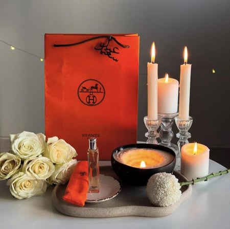 عطر ايرمز Hermes حجم 15 مل  Un Jardin Sur Le Toit  مع حامي قماشي والكيس