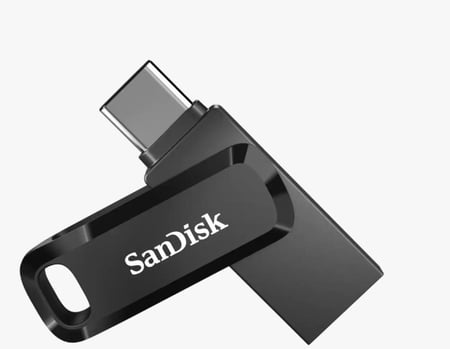 فلاش سان ديسك يو اس بي تايب سي 256 جيجا-SANDISK ULTR dual drive GO USB TUPE -C 256GB