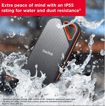 هارد ديسك سان دسك  خارجي اس اس دي 2 تيرا- Harddisk Sandisk 2 TB 2000/2000MB/S