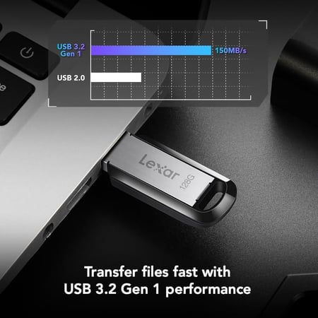 ليكسار ذاكرة فلاش درايف M400 USB 3.2 الجيل 1 سعة 128 جيجابايت