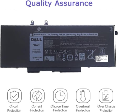 بطارية لابتوب ديل-Battery DELL 4GVMP ORI