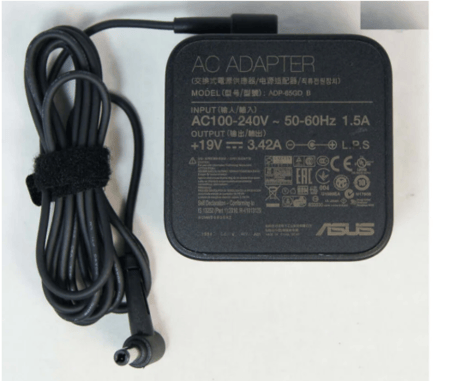 شاحن لابتوب اسوسAsus Laptop Adapter 19V 3.42A 65W 4.0/1.35 mm Square Medel PIN
