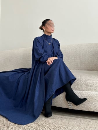 ‏Abaya + dress - عباية وفستان #4