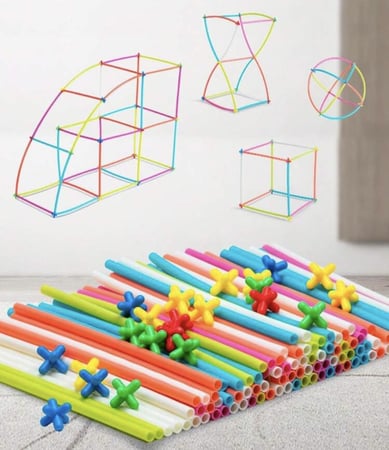 لعبة أعواد البناء 100 قطعة  ( 3 سنوات - 12 سنه )