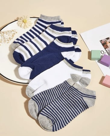 5 ازواج جوارب متعددة الالوان