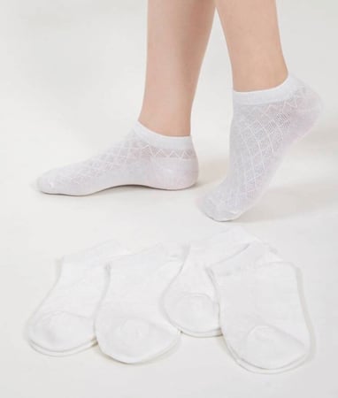 جوارب ابيض 5 أزواجً