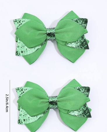 اكسسوار شعر اخضر قطعتين