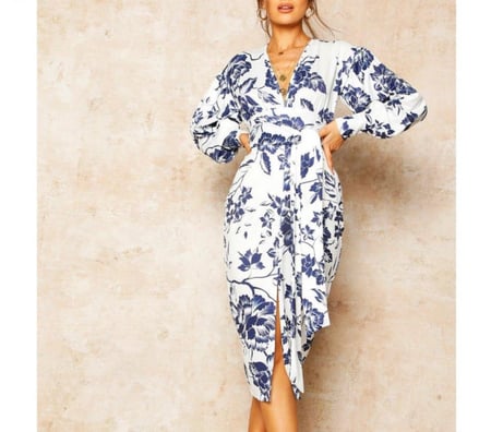 فستان بربطة خصر من بوهو