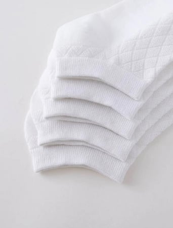 جوارب ابيض 5 أزواجً